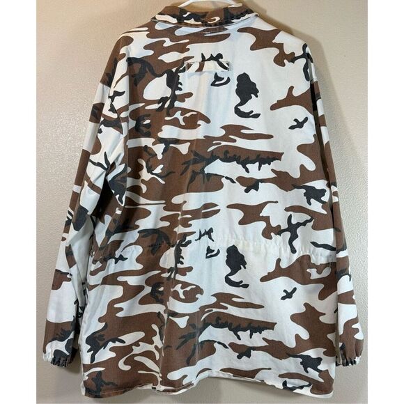 Vintage Camo Clan Snow Camouflage Button Up Lightweight Shirt Jacket Men’s XL - Picture 6 of 14